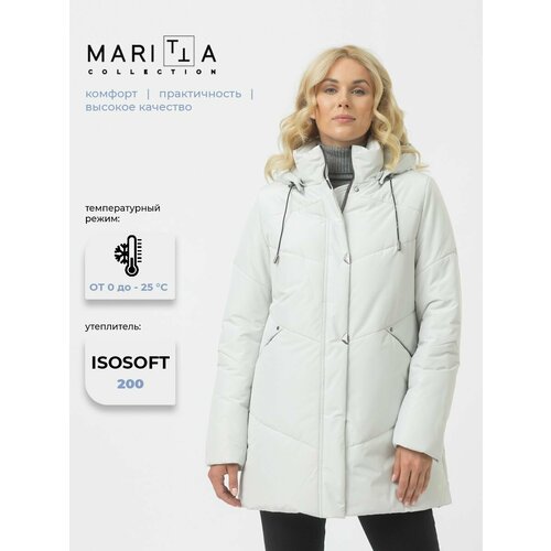 фото Куртка maritta осень-зима 2023, размер 38, белый