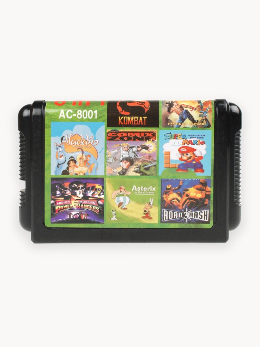 Картридж для приставок 16 бит Sega Magistr Mega Drive / 8 игр с Power Ranger