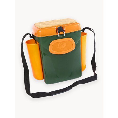 Ящик для рыбалки спортивный (A-elita), цвет зелено-оранжевый