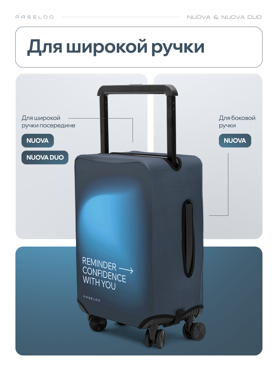 Чехол для чемодана PASELDO, размер S, синий — фото 1