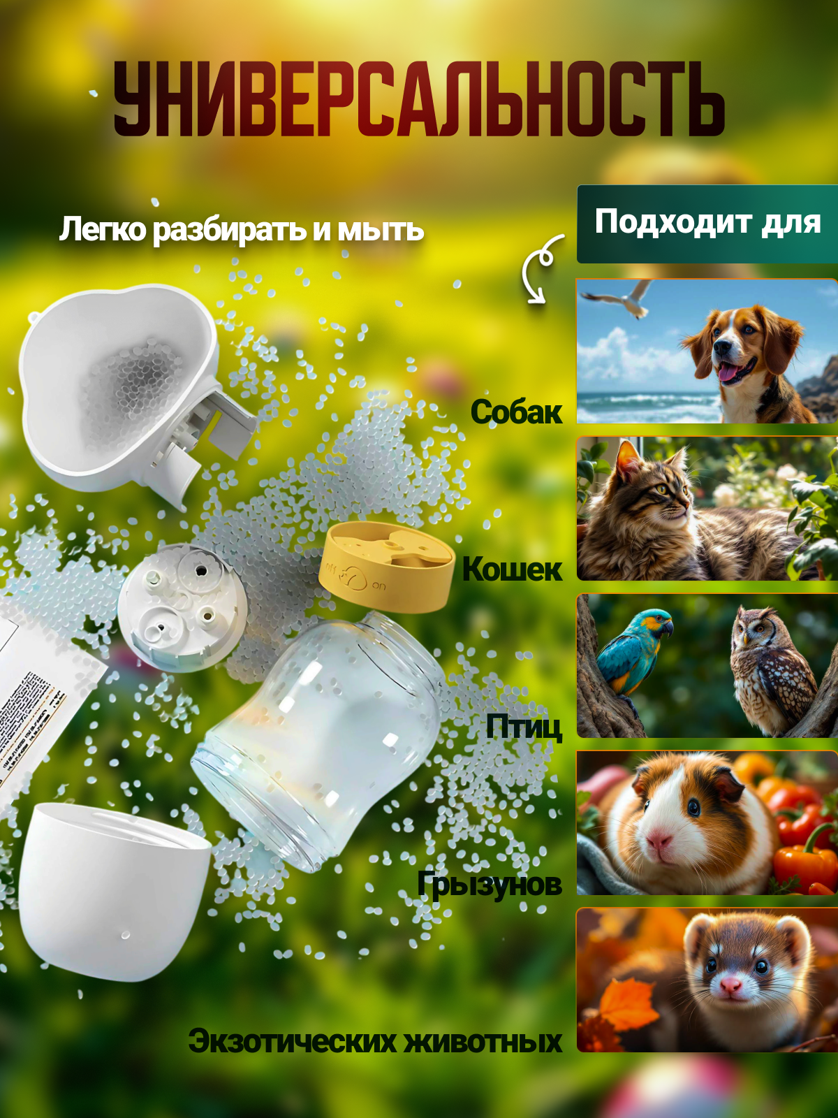 Дорожные Поилки Для Животных Xiaomi Поилка для собак и кошек, дорожная прогулочная, бутылка-поилка с миской для корма