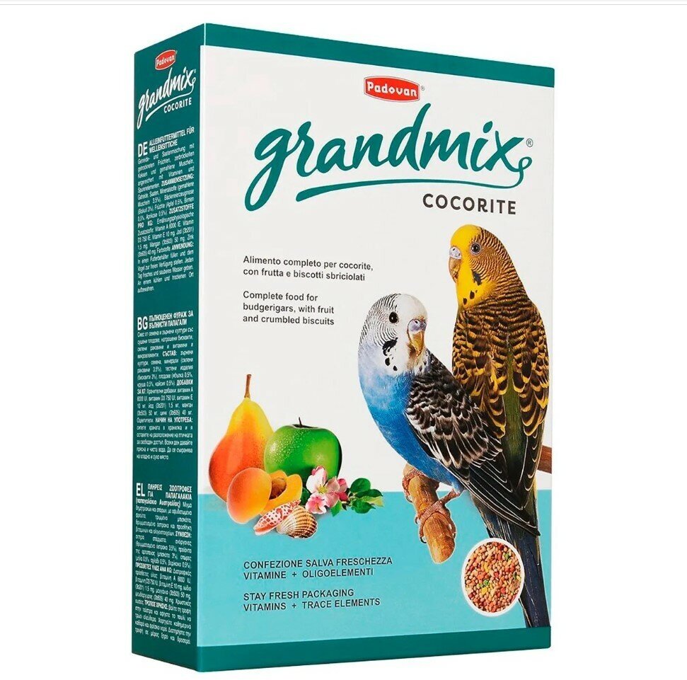 Padovan Grandmix корм для волнистых попугаев Cocorite 1 кг