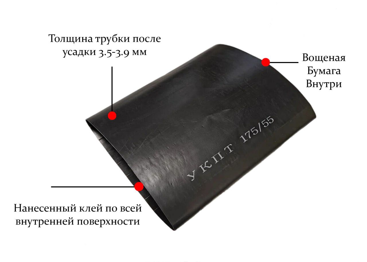 Термоусаживаемый уплотнитель УКПТ Скала 175 55  длина 30 см  черный