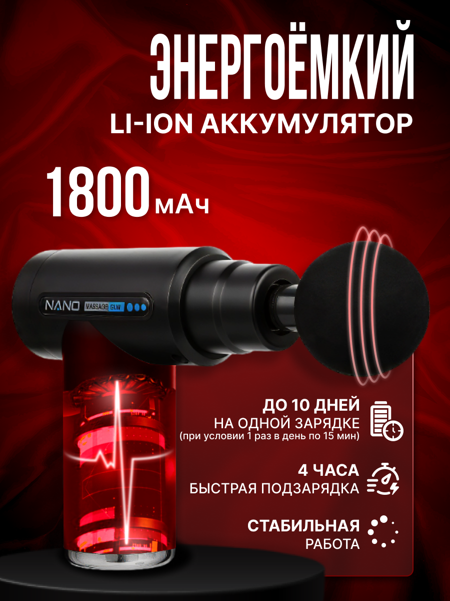 Массажер перкуссионный для тела CS Medica VibraPulsar CS-v9 NANO Massage Gun — фото 1