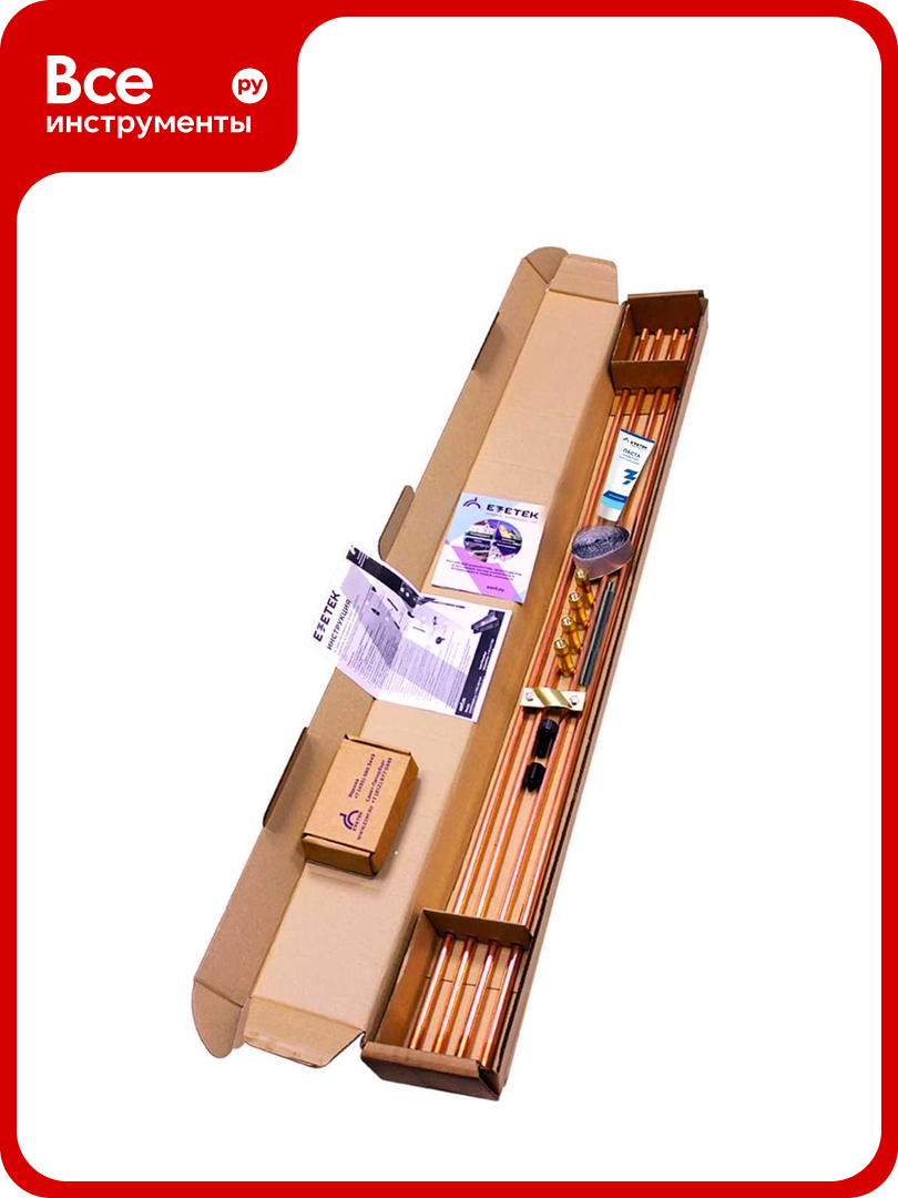 Комплект заземления EZETEK EZ – 6 6 метров 14мм 4х1500мм с насадкой SDS-max 60232