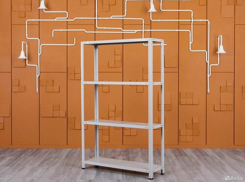 Изображение товара Стеллаж металлический БУ 275х120x60х4 полки