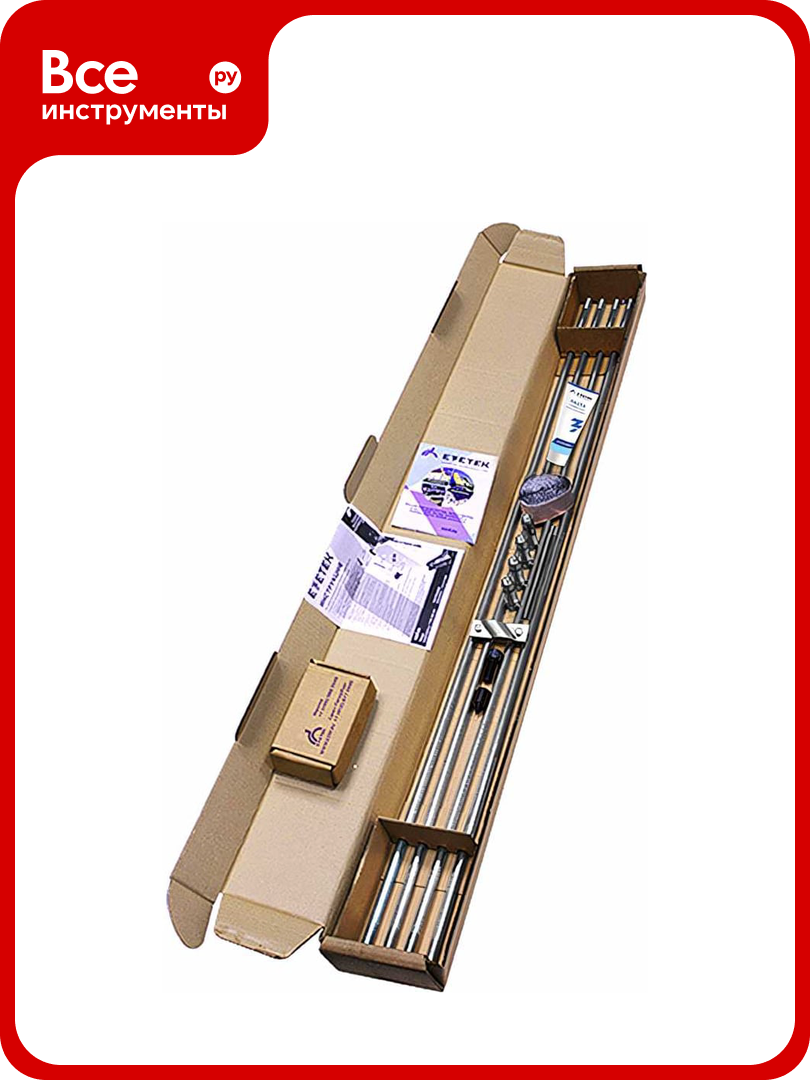 Комплект заземления EZETEK CN – 6 6 метров 16мм 4х1500мм с насадкой SDS-max 60236