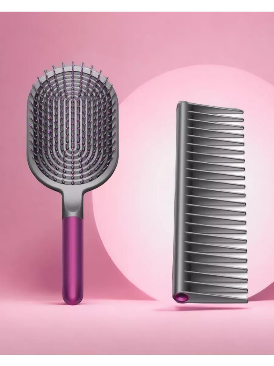 Набор расчески Dyson: Paddle Brush + Wide-Tooth Comb (2 в 1)
