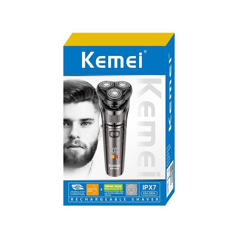 Электробритва Kemei "KM-T2804", для стрижки, керамические лезвия, USB-зарядка