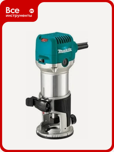 Изображение товара Кромочный фрезер Makita 710 Вт RT0702C с плавным пуском, регулировкой оборотов и кромочной базой в комплекте