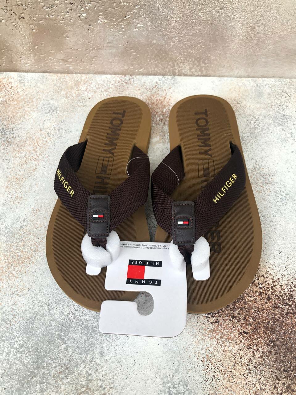 Шлёпанцы TOMMY HILFIGER Summer, размер 41, коричневый