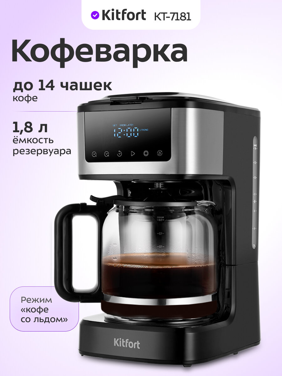 Кофеварка Kitfort КТ-7181