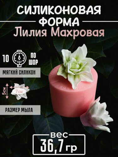 Изображение товара Лилия Махровая, cиликоновая форма для мыла, гипса, свечей 3D