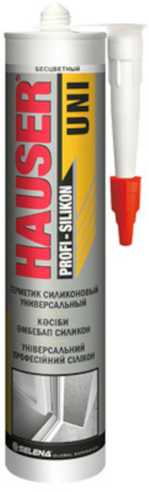 Герметик HAUSER  силиконовый  универсальный  прозрачный  260мл