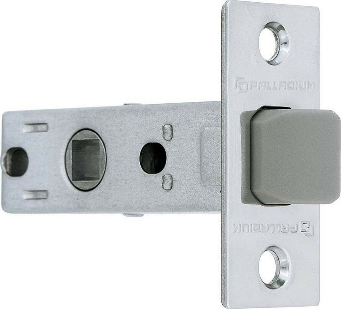 Дверная защелка Palladium врезная серебристая 57x30x70 мм