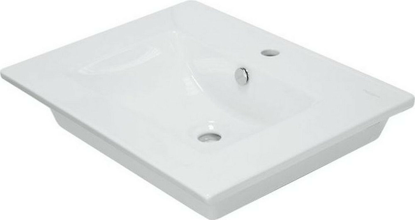 Раковина накладная SANITA LUXE Quadro QDR60SLWB01 керамика белая 60х47 см
