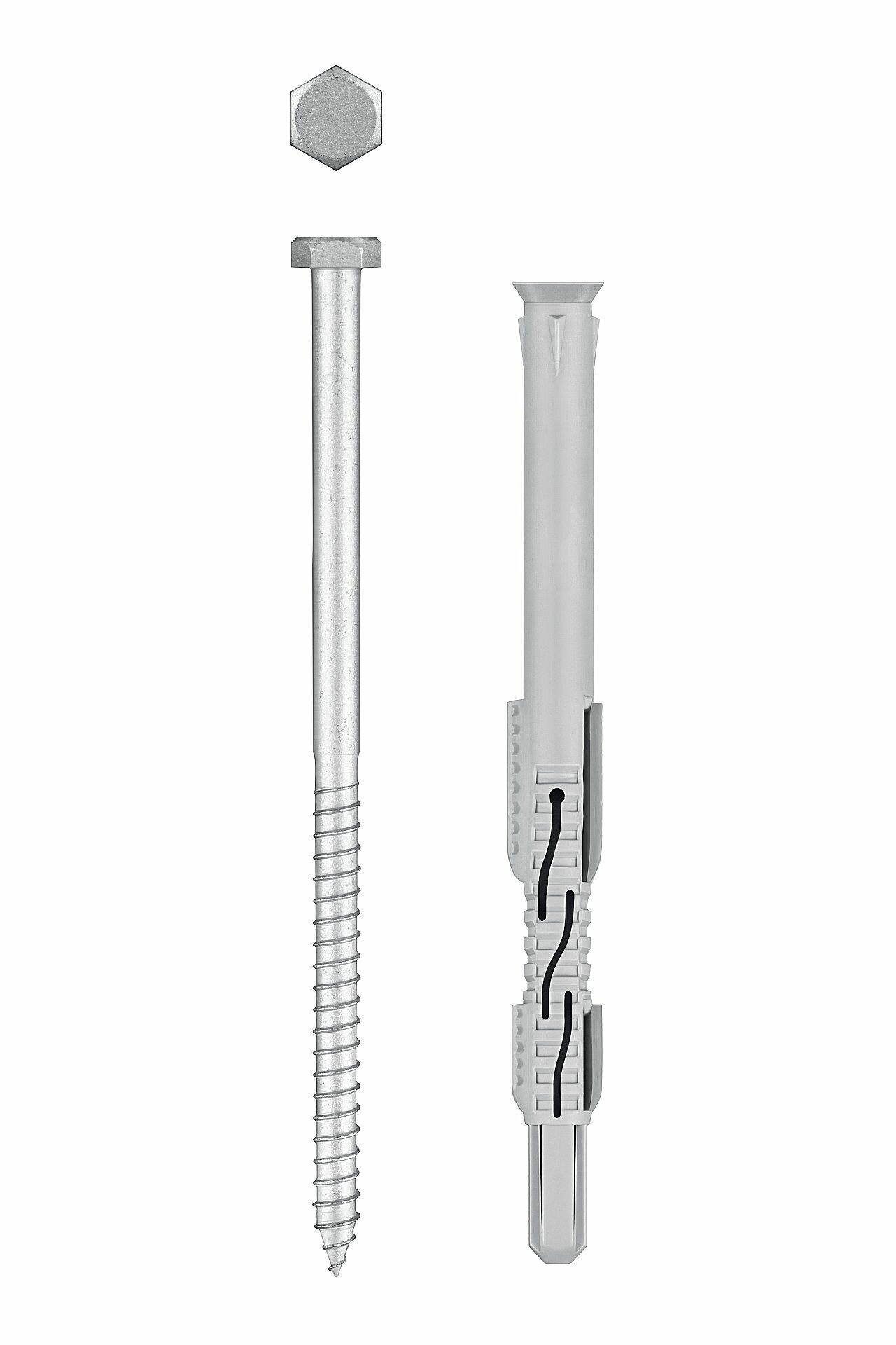Фасадный дюбель ЗУБР ФД-П 10 x 160 мм нейлон/цинк 50 штук 301475-160