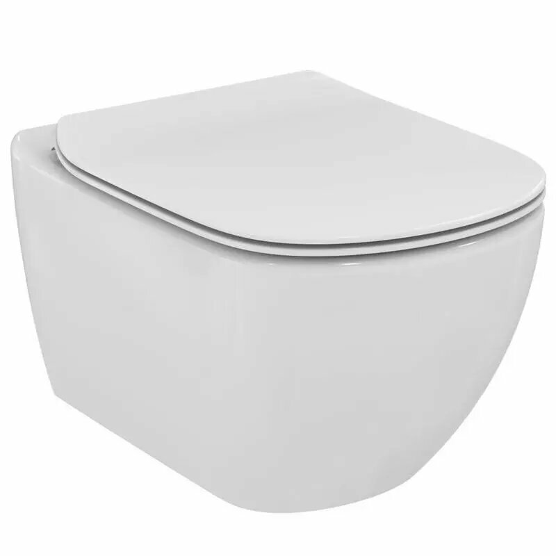 Подвесной унитаз безободковый «Ideal Standard» Tesi T007901 (T352701) белый с сиденьем дюропласт с микролифтом белое