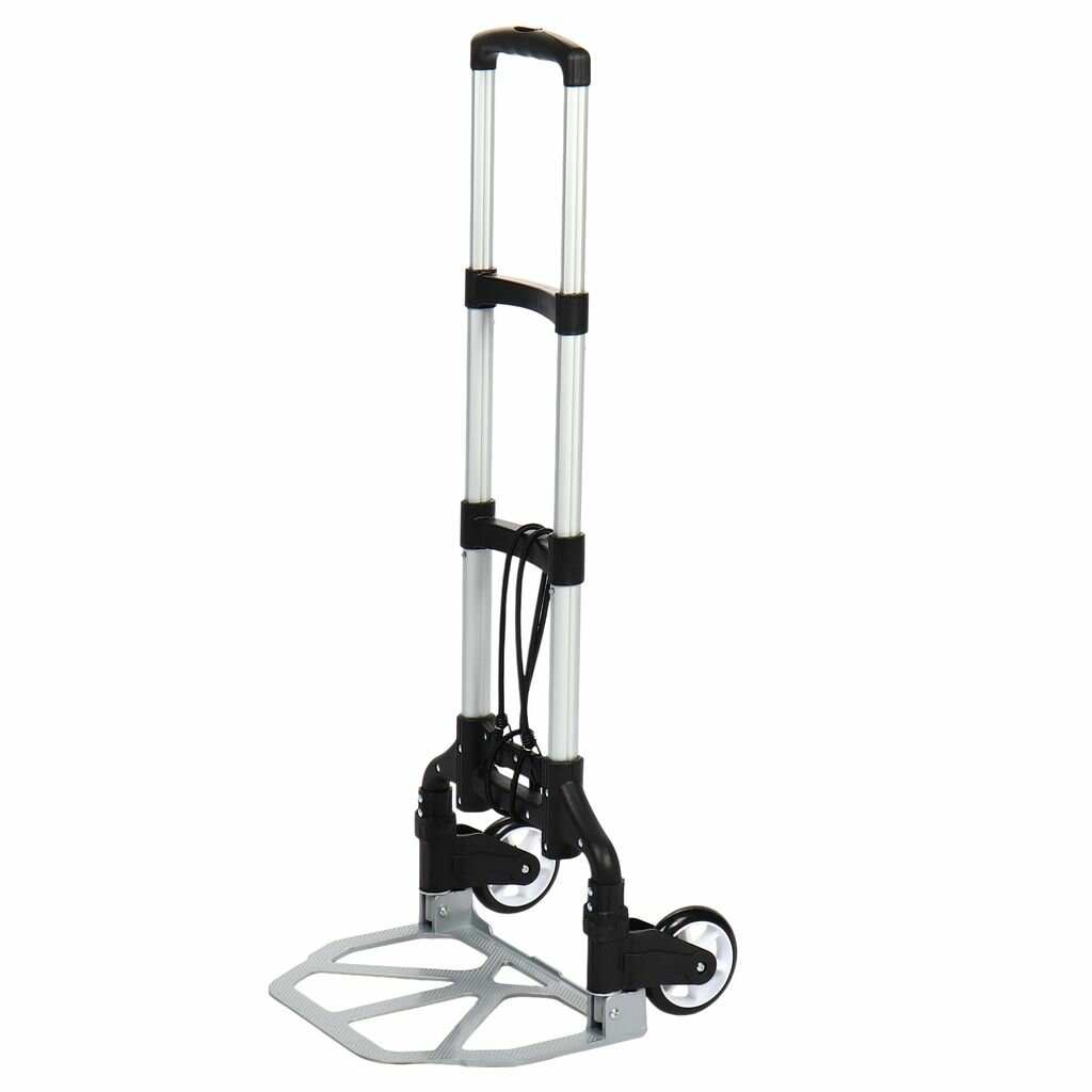 Тележка платформенная 350x380x1000мм 70кг складная ручная с телескопической ручкой арт ER82735 эврика