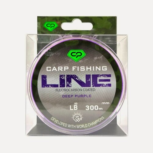 Изображение товара CARP PRO Леска Fluorocarbon Coated Deep Purple 300м 0,405мм