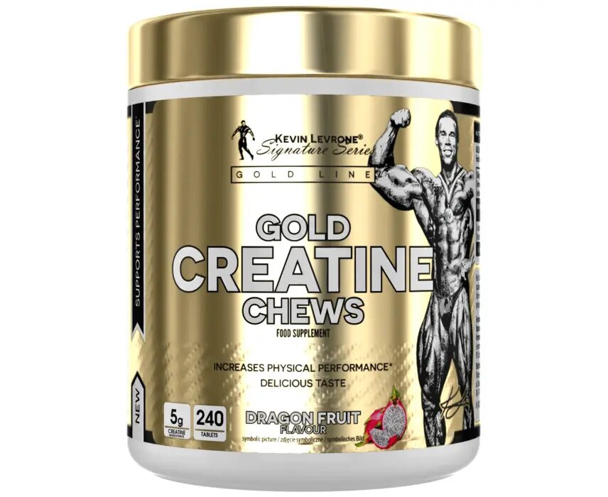 Жевательный креатин Kevin Levrone Gold Creatine Chews Kevin, 240 таблеток — вкус dragon fruit — фото 1