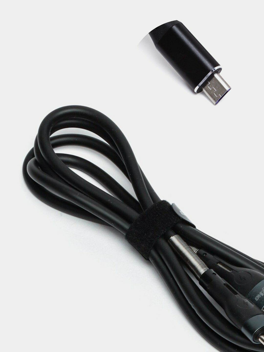 Чёрный пружинный кабель Micro USB для Redmi, Samsung и Android, быстрая зарядка