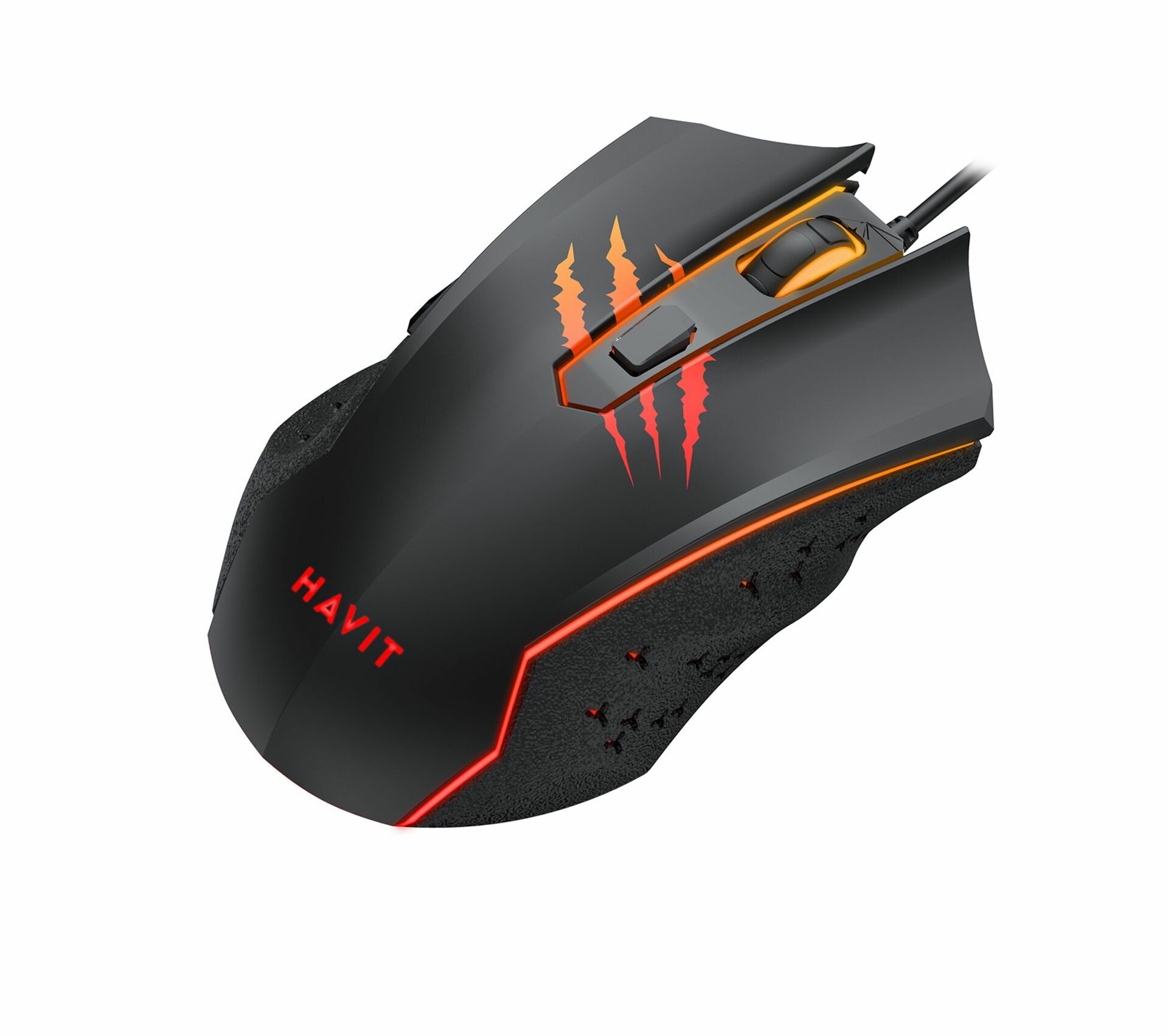 Игровая мышь Havit MS1027, RGB, подсветка, проводная, для правой руки, USB Type-C