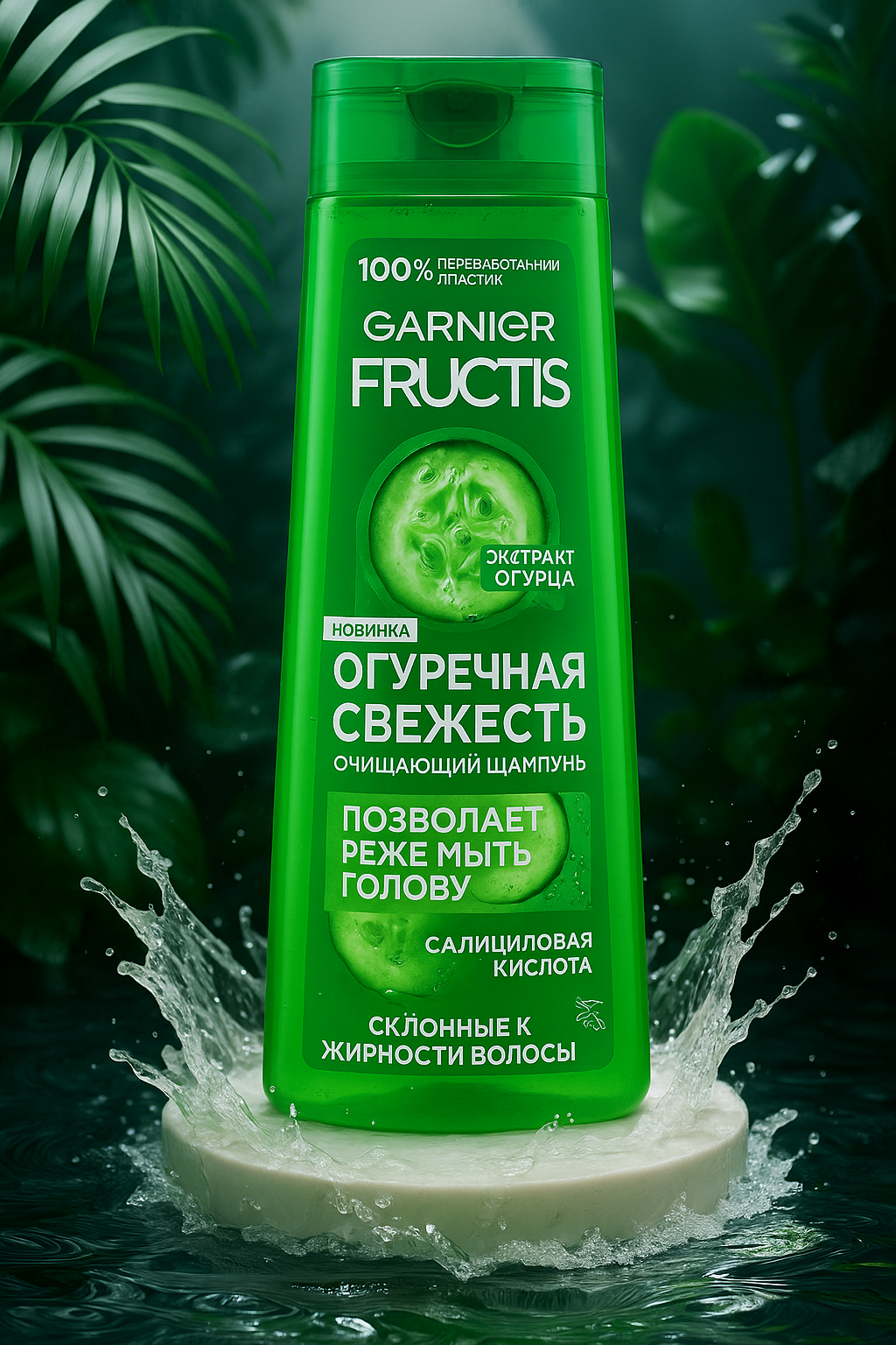 Шампунь для волос GARNIER FRUCTIS укрепляющий ОГУРЕЧНАЯ СВЕЖЕСТЬ 200 мл