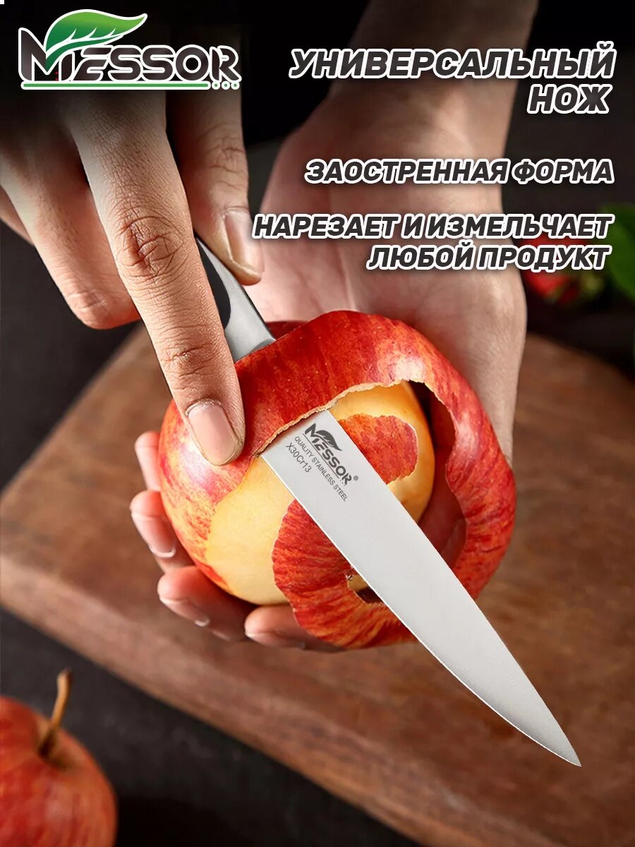 Messor Набор кухонных ножей с подставкой и ножницы 10 предметов — фото 1