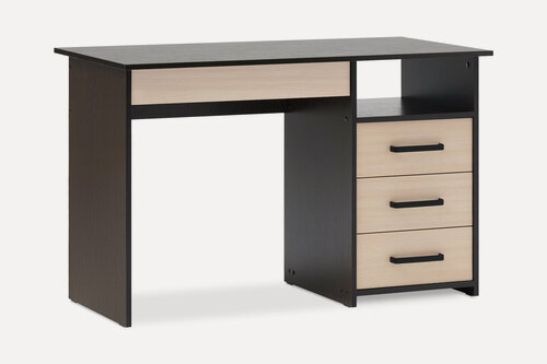 Изображение товара Стол письменный Нонтон Лик-5, 115x57x74 см, 4 ящика, венге / дуб молочный