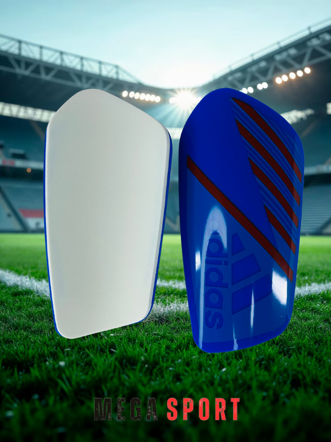 Щитки, для футбола, защита голени, ударопрочный пластик, с мягким слоем — фото 1