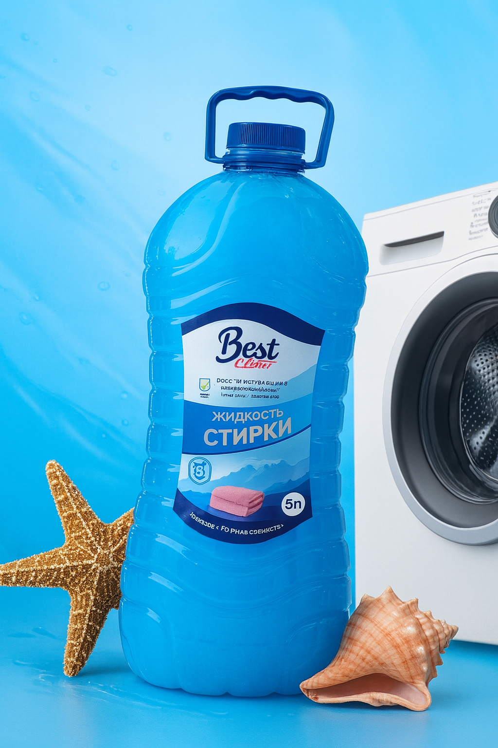 Гель для стирки Best Cleaner, антибактериальный, универсальный, 2.4 л