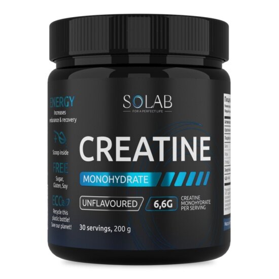 Креатин Solab моногидрат Нейтральный 30 порций 200г