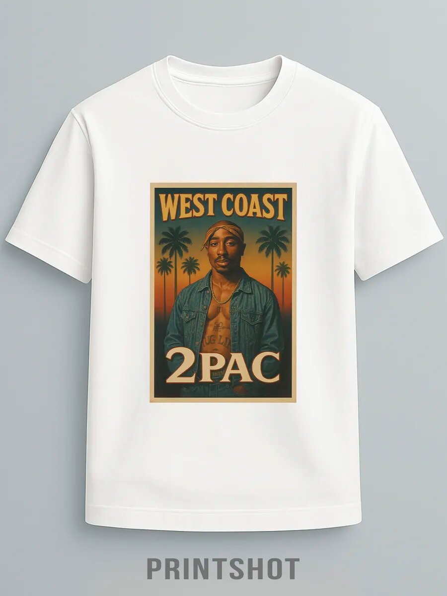 Футболка PRINTSHOT, размер XL, белый