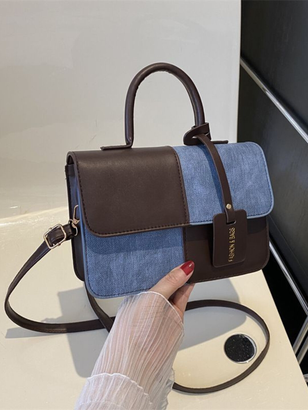 Сумка кросс-боди  Женская сумка через плечо, кросс - боди, Шоколадный — фото 1