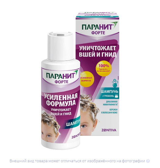 Паранит шампунь ср-во педикулицидное 100мл в комплекте с расческой