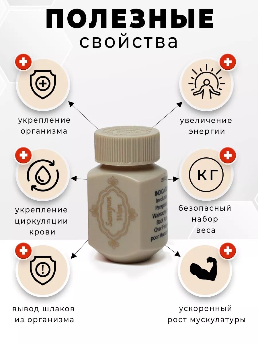 Samyun Wan, 20 капсул Натуральная добавка для набора массы и укрепления организма — фото 1