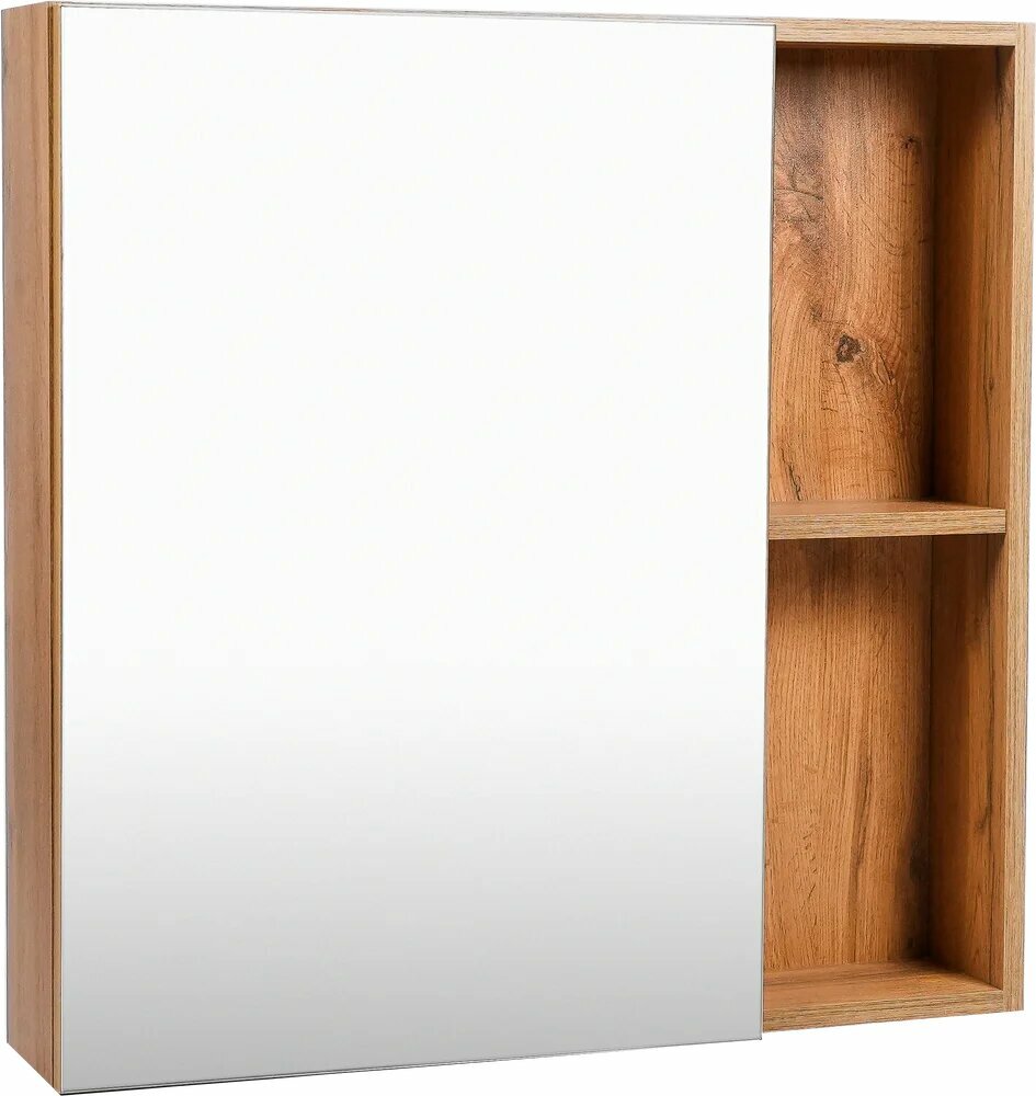 Зеркало-шкаф VIANT Бостон 70 с боковыми полками 70 см в скандинавском стиле