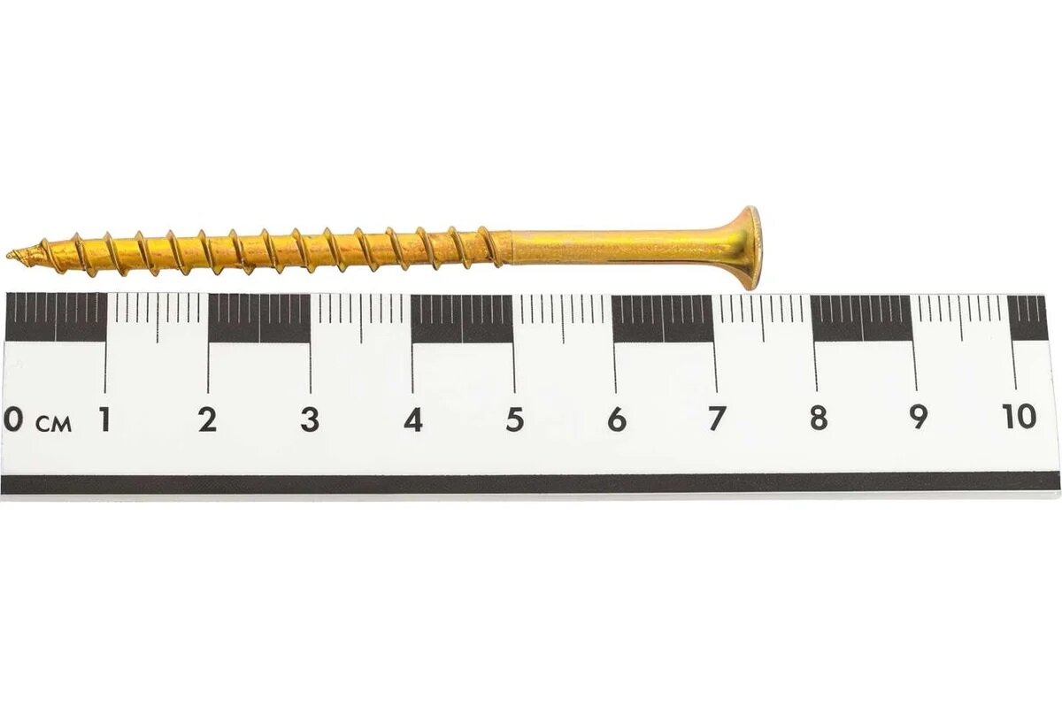 Саморез гипс-дерево 4,2х75 жёлтый цинк (250шт) — фото 1