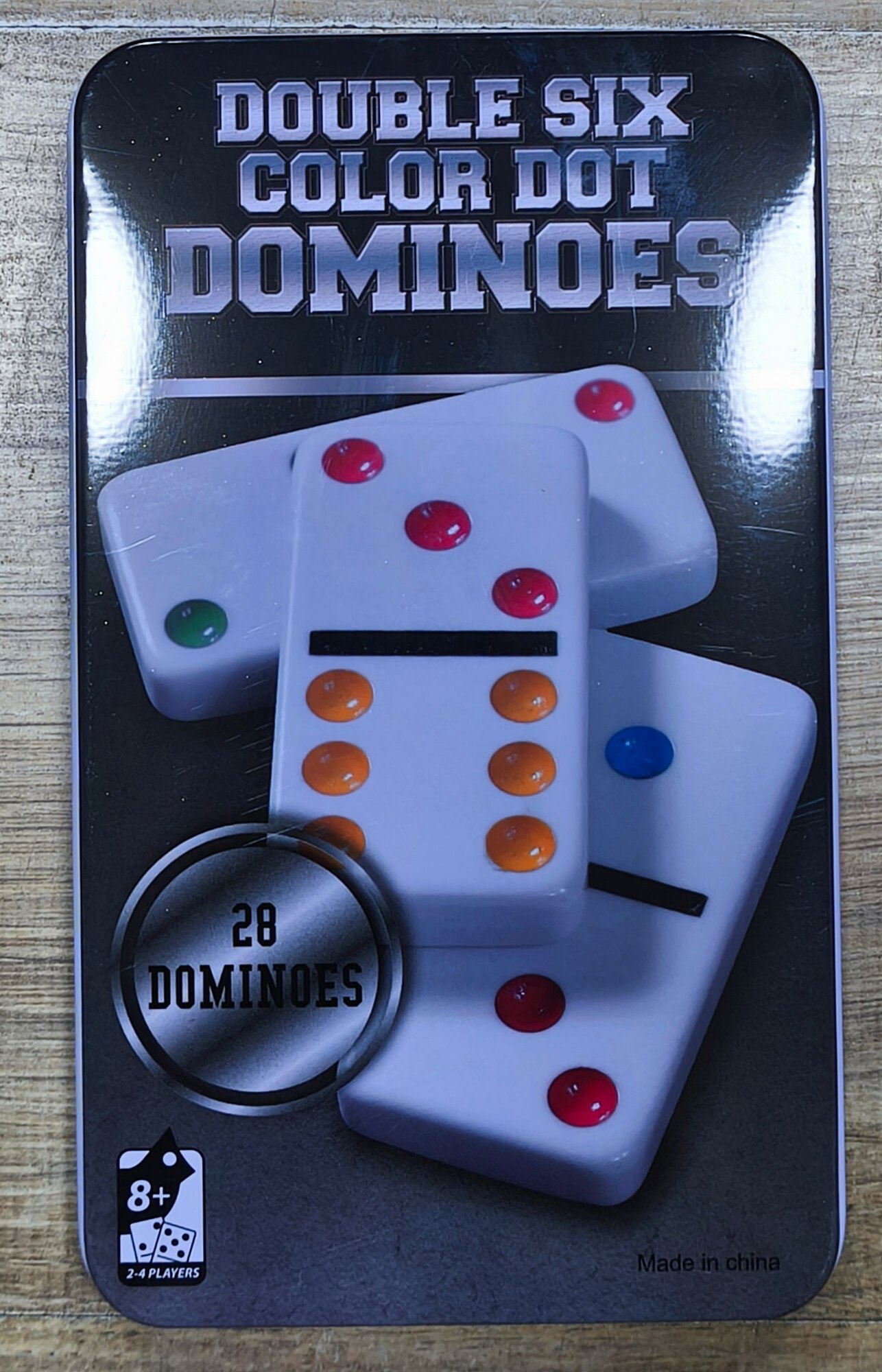 Настольная игра Double Six "Color Dot", домино, 28 костей, современный дизайн