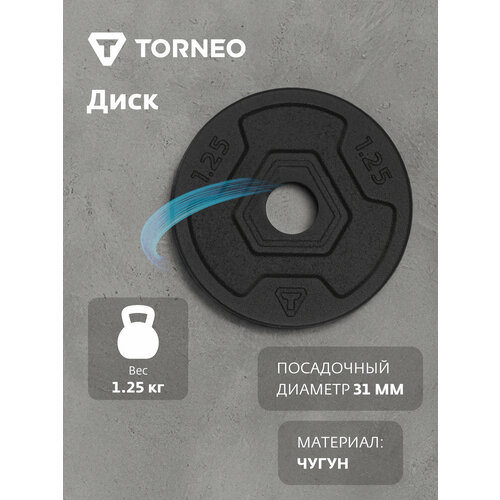 фото Диск 1.25 кг чугунный torneo