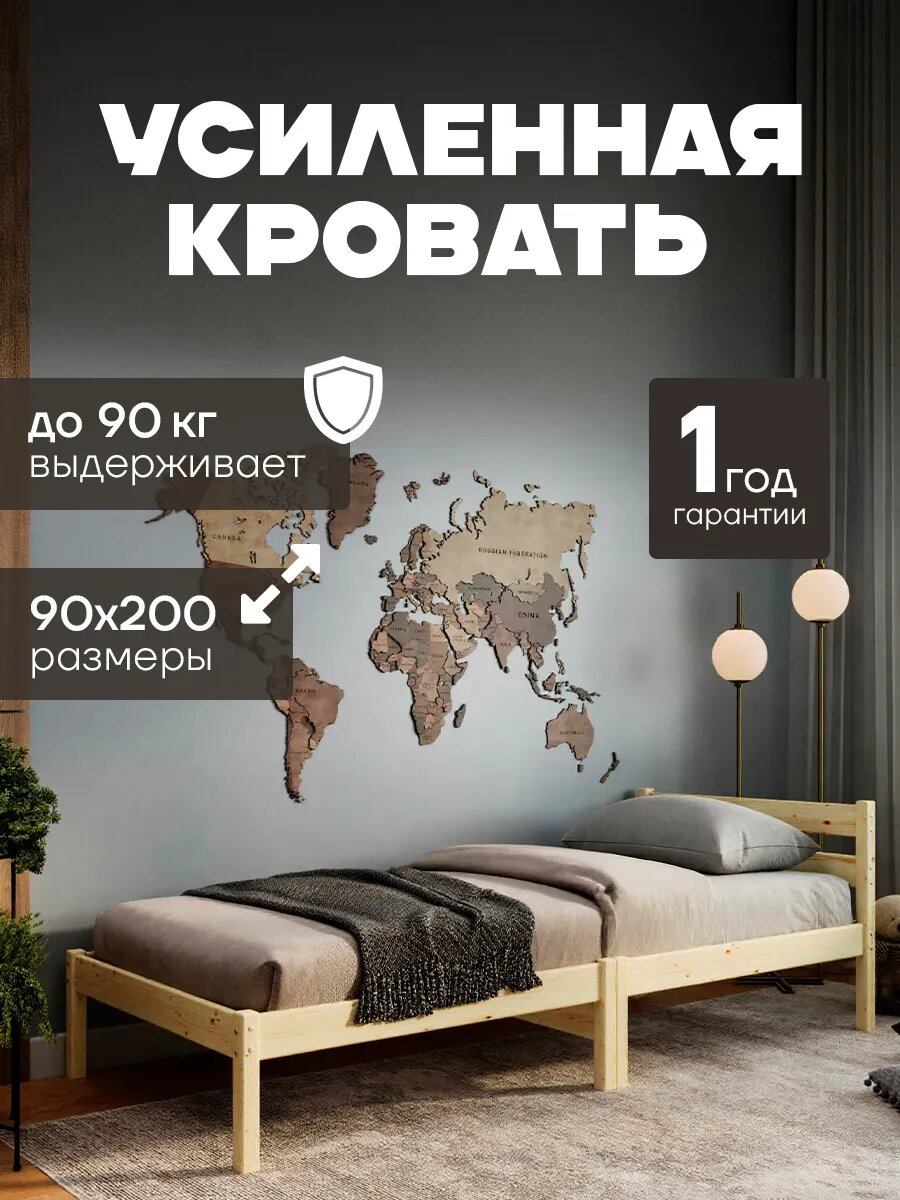 Кровать односпальная подростковая 90х200