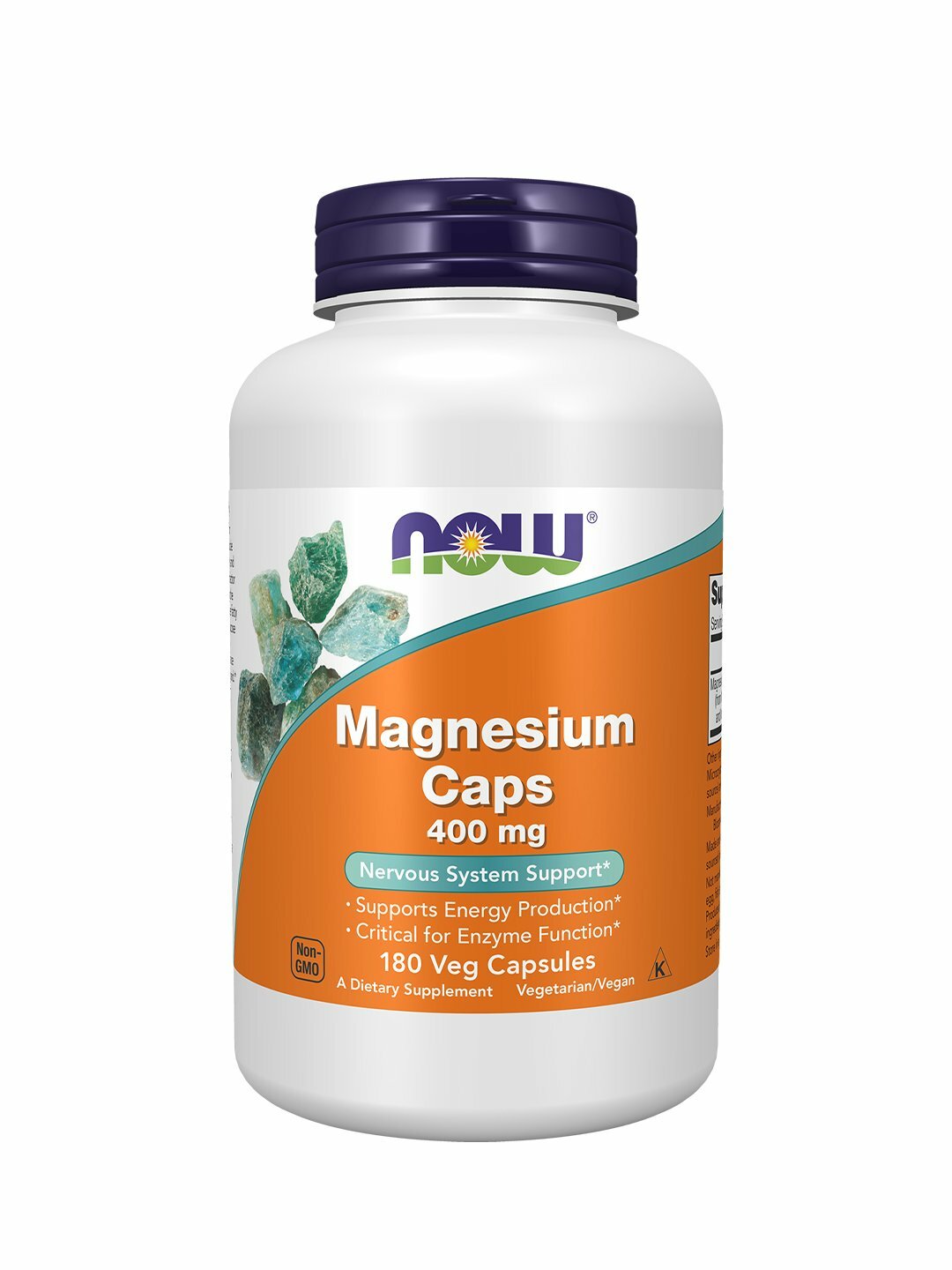NOW Foods, Магний 400 мг, 180 растительных капсул для поддержки мышц и нервной системы