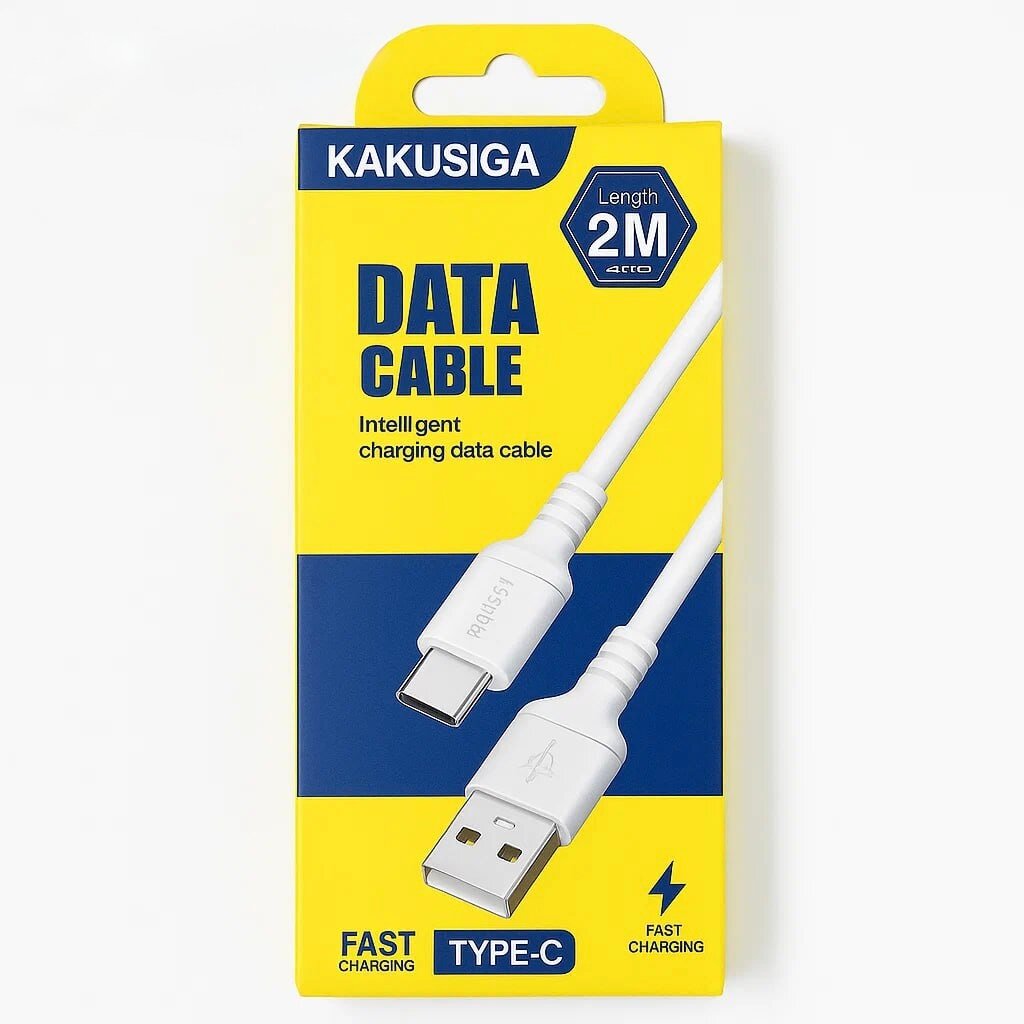 Кабель KAKUSIGA CAT8, для зарядки, передачи данных, огнестойкий, белый, 2 м — фото 1