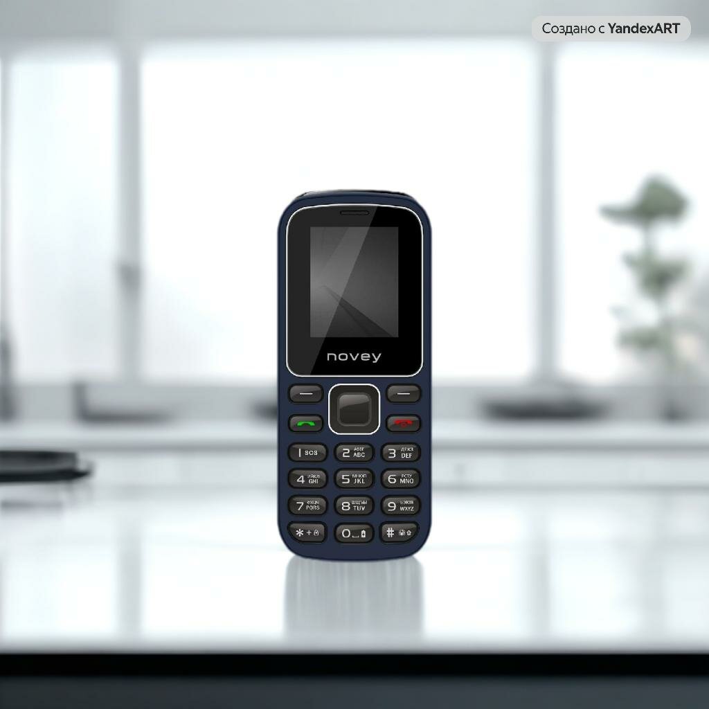Мобильный телефон NOVEY M180C Blue, синый - кнопочный телефон
