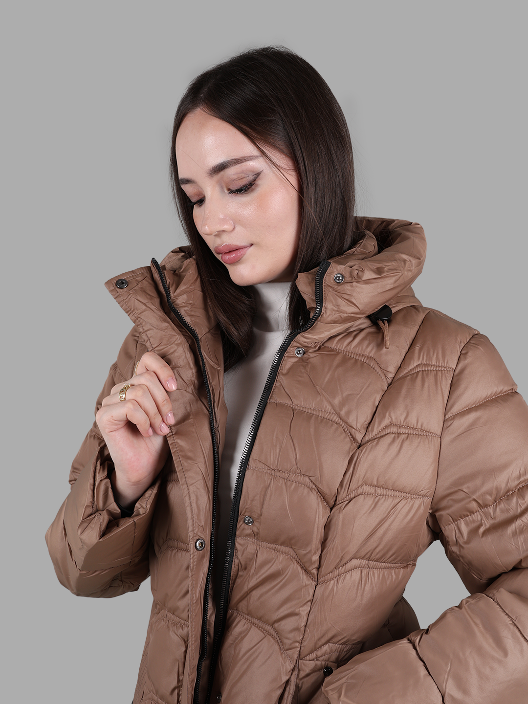 Куртка , размер 48, коричневый — фото 1