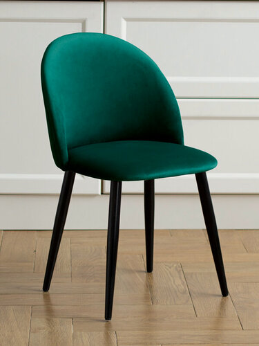 Изображение товара Стул Гринвич зеленый велюр кухонный мягкий со спинкой для дома, для кухни, для гостиной, для спальни, DOBROV