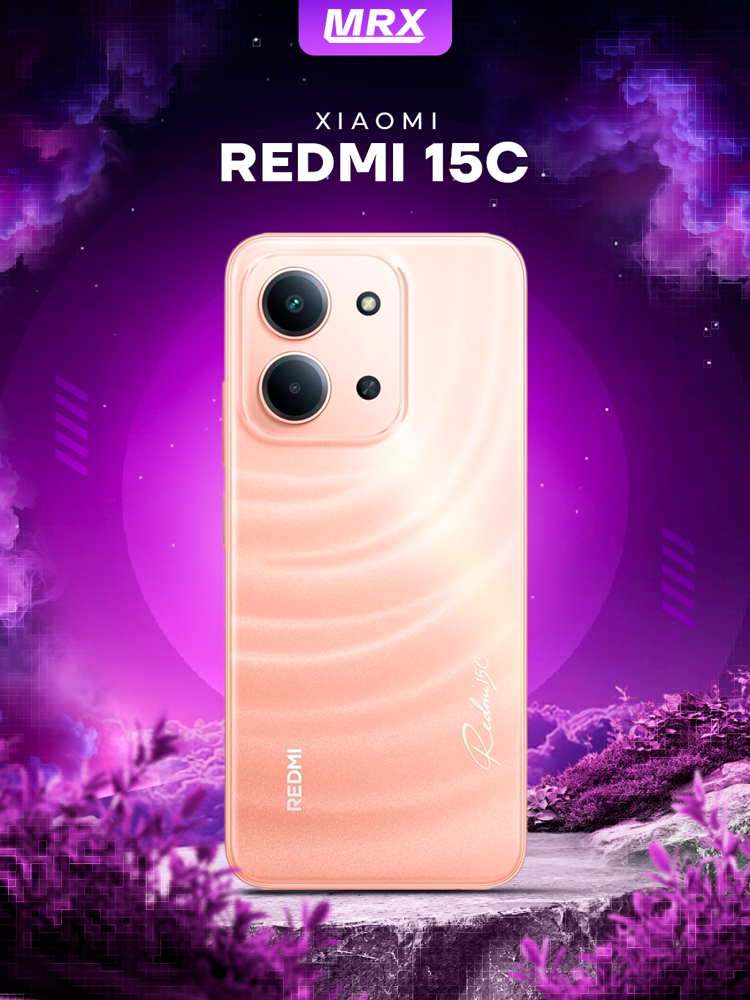 Смартфон Redmi 15C, дисплей 6.9", 6Гб/128ГБ, камера 50Мп, зарядка 33 Вт BLUE