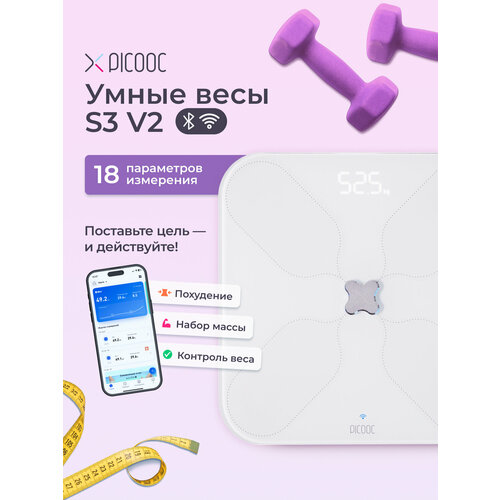 Весы электронные Picooc S3 V2, белый