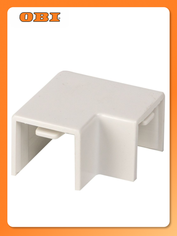 Поворот EKF PROxima для кабель-канала белый пластик 16x16 мм